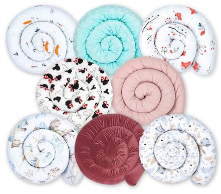Totsy Baby Cuscino per dormire sul fianco, cuscino per il corpo del serpente, cuscino lungo 300 cm, cuscino per dormire, cuscino per il collo, variante casuale certificato Oeko-Tex