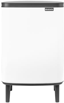 Brabantia - Mülleimer Bo Hi 12L mit Soft-Close-Deckel, herausnehmbarem Inneneimer und Transportgriff - Für Bad, Schlafzimmer und Homeoffice - Mattschwarz