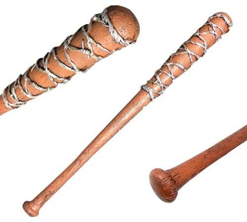 Bate de espuma para caminar de 36 pulgadas con alambre de púas para réplica, disfraz, cosplay, Halloween y colección