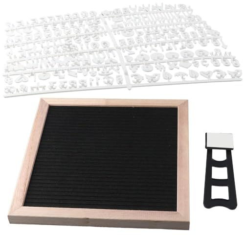 Risedot Tablero de letras de fieltro, tableros de letras intercambiables, tablero de letreros de decoración de pared de granja, 10 x 10 pulgadas