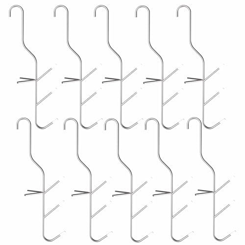 ok4y Räucherhaken Edelstahl 10 Stück Multi 3 Fach L doppel Spreiz V 19 cm räuchern von Fisch Fleisch Käse Wurst
