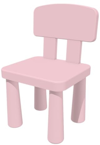 supuzz Pink Kids Chair for Table - PP Plastic Backrest Toddler Chair for Ages 1 2 3 4 5 6, Promoting Focus and Security