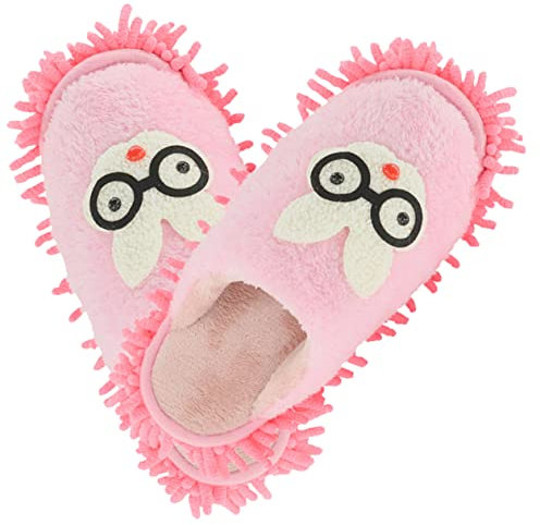 Gatuida 1 Par Zapatillas de trapeador Herramienta de Limpieza de Polvo Pantuflas de trapeador para Limpiar el Polvo Zapatilla mopa Lavable Zapatilla de Invierno Piso Fregar