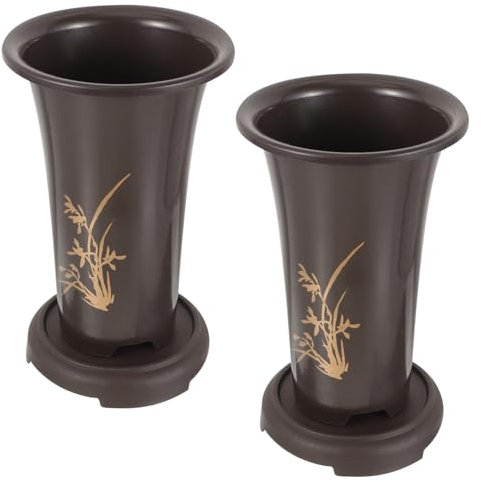 BESPORTBLE 2 Stück Kunststoff Orchideen Blumentöpfe mit Luftzirkulation und Modernem Design für Küche und Wohnräume zur Stilvollen Raumdekoration