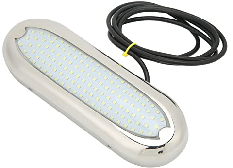 KIMISS Luz Subacuática para Barco de 12 VCC, Brillante, de Alta Intensidad, 120 LED, Resistente Al Agua, para Barcos, Yates, Lanchas (luz blanca)