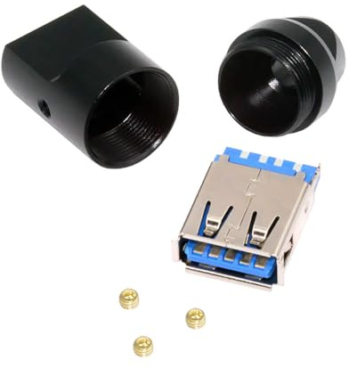cablecc DIY OEM 5Gbps USB 3.0 femelle Type A Prise Connecteur Connecteur à souder avec coque en alliage d'aluminium Personnalisation pour câble de 6,0 mm