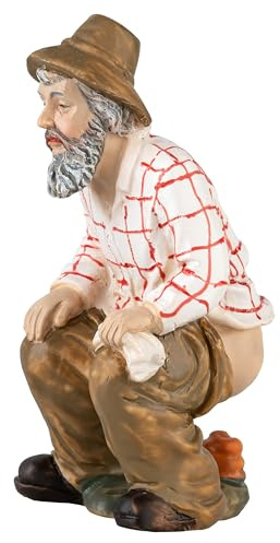 Julkrubba figur Cagones/Caganer De Schisser/Schisserlei [Handmålad – skala: för 11 cm figurer. Storlek på denna figur: ca 7 cm] För julscener och modellbygge