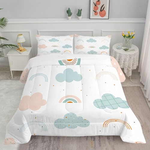 Linfye Bettdecke 140x200 4 Jahreszeiten Kind Steppdecke 140x200 Vierjahreszeiten Schlafdecke Ganzjahresdecke, Bettdecken Wende Waschbar Bettdecke Ohne Bezug Anti-Allergene BC80