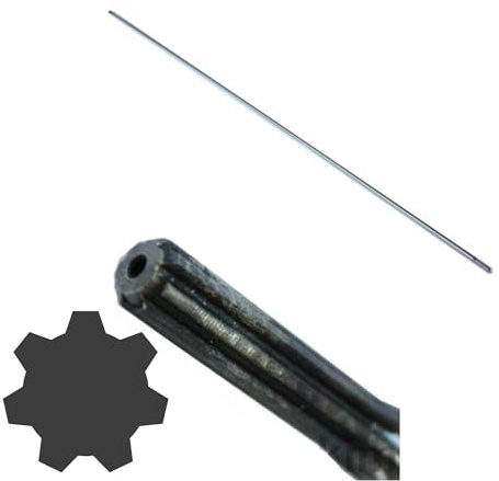 Pezzo di ricambio originale Produttore: asse/asta di trasmissione 7 denti di ogni lato, lunghezza 76 cm per decespugliatore o Multifunzione, Importante: vedi dimensioni in foto
