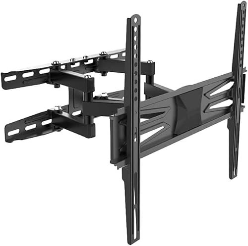 Wall Mount TV Rack Bracket with Swivel and Tilt for 32 60 Inch Flat and Curved TVs Heavy Duty Extendable Arms Up to 30kg Weight Capacity.