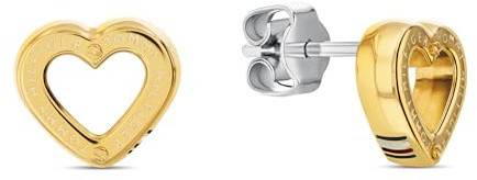 Tommy Hilfiger Jewelry Boucles D'oreilles Puces pour Femme en Or Jaune en Forme de Cœur - 2780972