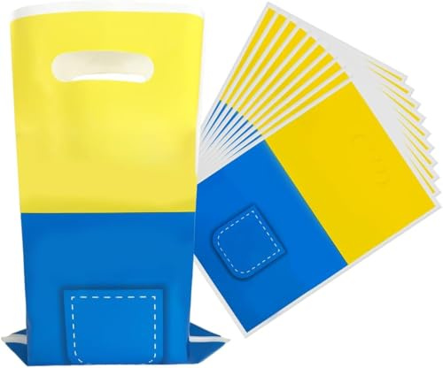 30 Stück Minins Geburtstags Geschenktüten für Kinderpartys – Gelbe Partytüten für Süßigkeiten, Mitgebsel & Mottoparty-Deko, Ideal für Mimios-Themenparty, Kindergeburtstag, Geburtstagsfeiern