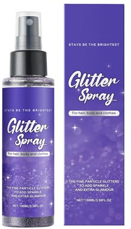 Spray glitterato per il corpo | Brillantini Spray Glitter per vestiti e