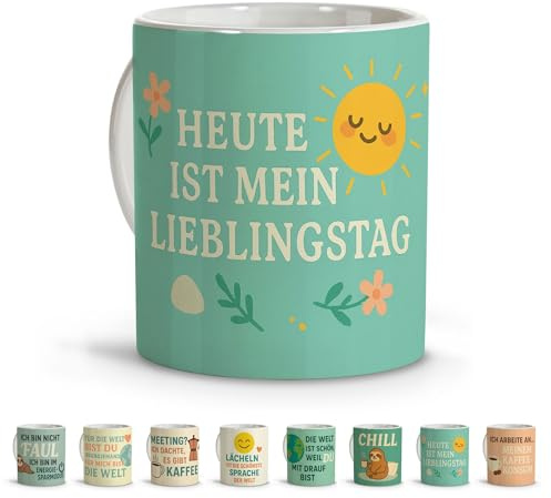 LolaPix Lustige Tassen. Motivationsgeschenke. Tasse Mit Spruch. Die Tasse Kaffee. Beste Mama Tasse. Kindertasse. Kleine Auszeit Geschenk Frauen. Geschenkset Frauen. Tasse Lustig Heute IST Mein 330ml