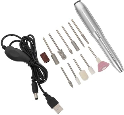 Gogogmee Penna Elettrica per Manicure USB e Lucidatrice Unghie Portatile Regolabile e Silenziosa per Uso Professionale e Domestico Adatta Unghie Naturali e Acriliche