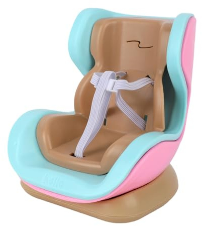 Seggiolino Auto per Bambole 17cm, Grazioso Mini Seggiolino Auto Giocattolo con Clip Presa d'Aria Punto di Colla Fantastica Sedia Giocattolo per Esposizione
