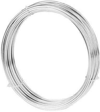 304 rostfri ståltråd pysseltråd, silver aluminiumtråd ståltråd modelleringstråd rostfritt stål för gör-det-själv hantverk modelltillverkning, smycken, trädgårdskablar (2 mm x 30 m)