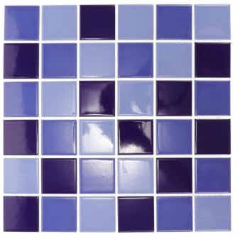 NUOBESTY 36 Stück Blaue Keramikfliesen für Pool und Bad Quadratische Wandfliesen mit Einfacher Anwendung für Dekorative Außen und Innenbereiche