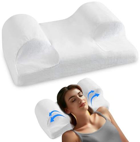 YourFacePillow Beauty Pillow - Anti Wrinkle & Anti Aging Back Sleeping Pillow - Wrinkle Prevention Pillow to Sleep on Back - Memory Foam Beauty Sleep Pillow to Keep Head Straight (Standard)