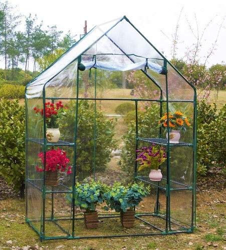 Greenfields Walk In Greenhouse: Clear PVC or Mini Pop Up, Perfect for Growing Potted Plants, Herbs, Flowers, Gardening Indoor or Outdoor, No Tools Required