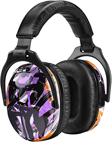 ZOHAN 030 Kids Ear Defenders, Ultra Comfortable Ear Protection Muffs for Toddler, Children, Young Teens, Hearing Protectors for Fireworks, Concerts, Air Shows, Flights (Graffiti Purple)