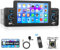 Autorradio Estéreo Podofo 1DIN con Bluetooth y Manos Libres, Pantalla Táctil HD de 5'' y 1080P, Compatible con i-Phone y Android/Mirror Link/SWC/FM Ecualizador/USB y Cámara de Marcha Atrás