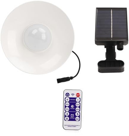 Risegun Lampe solaire pour parasol avec télécommande minutée, 3 couleurs de température réglables, LED étanche pour terrasse, extérieur