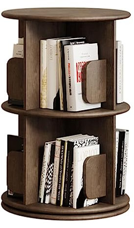 YTGHBIML Bücherturm Freistehend 360° drehbares Bücherregal aus Holz, stehendes Bücherregal im Retro-Stil, Bücherregal, Zuhause, Wohnzimmer, Bücherregal, Organizer perfekte Darstellung