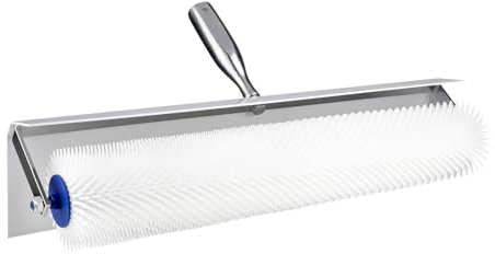 Anskyloe Spiked Roller for Self Leveling, 20x 1 Self Leveling Cement Tools Epoxy Flooring Spike Roller with Removable Splash Guard Self Leveling Concrete Floor Leveling Tools