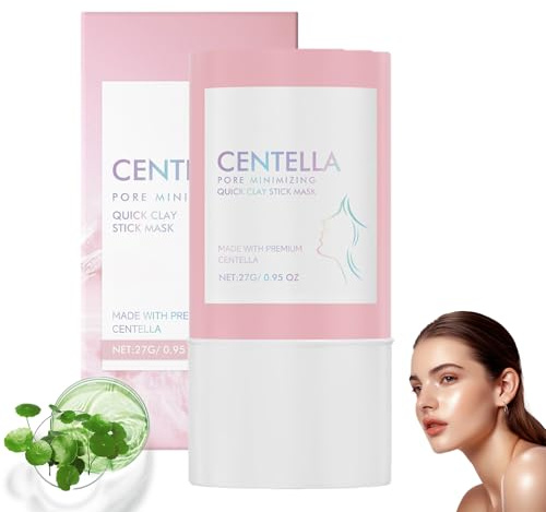 Centella Poremizing Quick Clay Stick Mask, Hydrating and Deep Cleansing Masks, Pore Minimizer Face Mask Stick, Portable Quick Clay Stick for Face Moisturizing Skin Barrier Fix