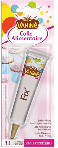 VAHINE – Colle Alimentaire Pratique pour Décorations Gourmandes, Format Tube 23g - Le lot de 3