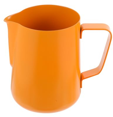 STOBAZA Pichet Mousseur En Acier Inoxydable Coloré à Bec Fin Pour Préparation De Lait Mousseux (orange)