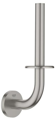 GROHE Essentials - Reservepapierhalter (Wandmontage, verdeckte Befestigung, zum Bohren oder Kleben), rund, chrom, 40385001