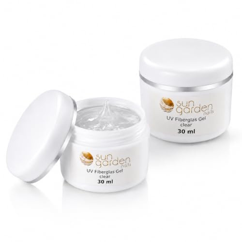 Sun Garden Nails UV Fiberglas Gel Klar 30 ml Premium Line | 1-Phasengel, Finishgel, Aufbaugel, Haftgel, Shine Top Coat, Transparent