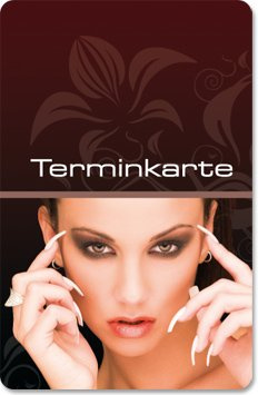 Terminkarten (100 Stück) für Nagelstudio, Kosmetik, Wellness, Beauty, Wimpern, Friseur - Terminkarte Elegance