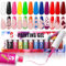 Clara Colors 12 Farben Gel Liner Nail, 8ml Neon UV Nagellack Set, Gelnägel Farben For Drawing Lines, Nail Gel Polish für Nagel Design, Nagel Kunst Farbgel Nagelgel