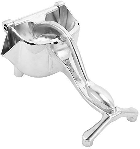 Glomora Manual Juicer,304 Stainless Steel Heavy Duty Aluminum Press Juicer Portable Hand Fruit Squeezing Tool for Lemons Oranges Pomegranates(Silver)