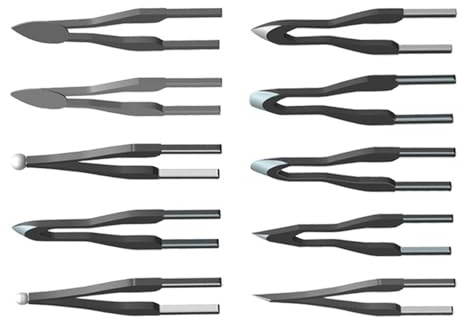10 Pieces Pyrography Pen Tips Wood Burning Tips Embossing Hot Stamping Strong Replacement Practical Wood Burning Wire Nibs