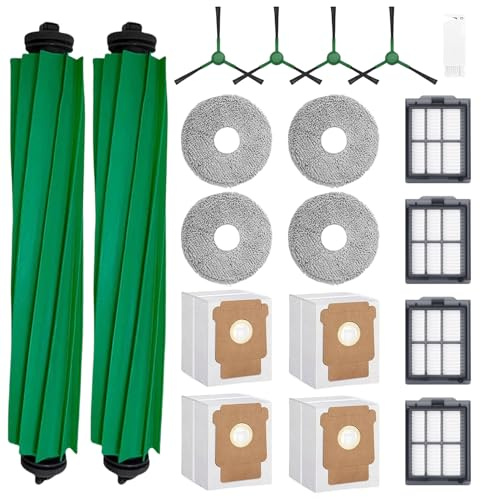 HIYOUNG Accesorios Recambios para iRobot Roomba Plus 505/405/507 Combo | Compatibles con Serie irobot 400/500, incluye 2 cepillos principales, 4 filtros, 4 Paños, 4 Laterales, 4 bolsas