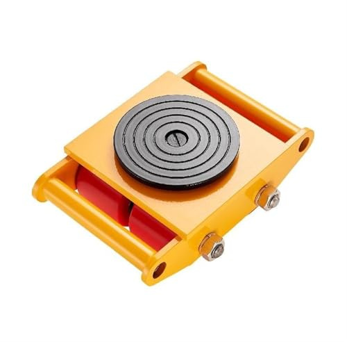 XHSMYXGS Transportador de maquinaria Industrial, Plataforma rodante de patín móvil de maquinaria Industrial con 4 Ruedas de PU y Tapa de rotación de 360 °, para fábrica de Taller de almacén (6t)