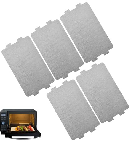 5 piastre in mica per forno a microonde, copertura universale per guida d'onda in mica per microonde, piastra di riparazione per forno a microonde, asciugacapelli, tostapane e riscaldatori