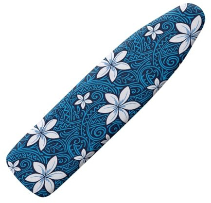 BüGelbrettbezug 120x40 Blaue Blume üBerzug BüGelbrett FüR DampfbüGeleisen, Mit Hitze- Und Dampfreflektion FüR Schnelleres BüGeln, Mit Elastischem Gummizug