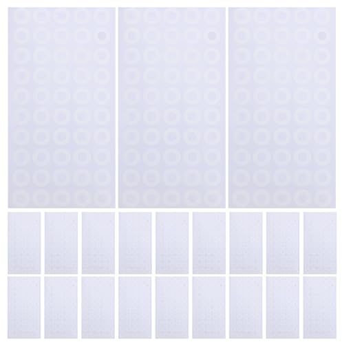 VINTORKY 1500 Pezzi Adesivi Rinforzanti per Fori a Spirale in Carta per Quaderni e Raccoglitori, Protezione Resistente in Pvc Autoadesivo Bianco da 6,5 Mm per Scuola e Ufficio