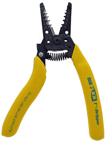 IDEAL Electrical 45-618 Reflex™ Super T®-Stripper - 8-116 AWG, Yellow, Wire Stripper, Plier Nose, Slide Lock, Textured Grips