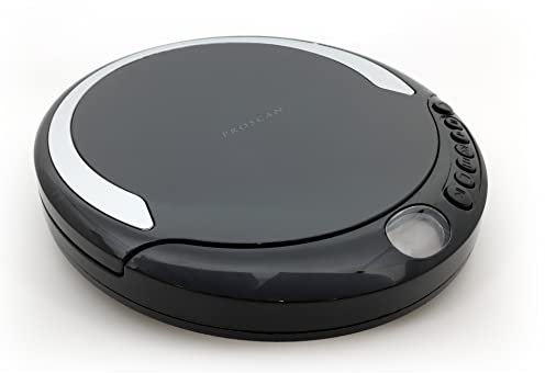 SYLVANIA Personal CD Player, Black, Includes Stereo Earbuds, 3.5mm Headphone Jack, Auxiliary, Compatible with Headphone, Speaker