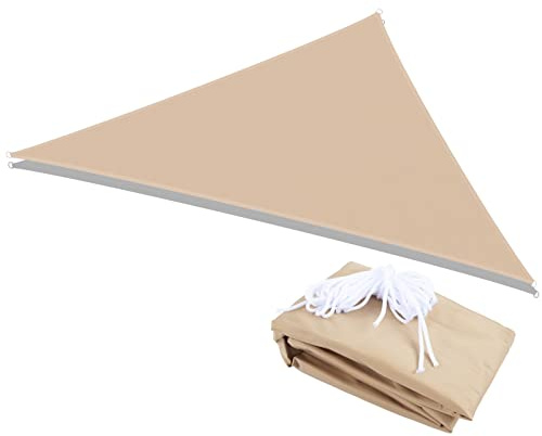 Tenda Vele ombreggianti triangolari Beige 3,6x3,6x3,6m + Corda / Anti UV, impermeabile