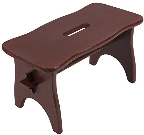 Creative Deco Brown Små Småbarn Trästol Fotpall Steg | 38 x 19 x 21 cm | Liten Omålad Oavslutad | Tall | Perfekt för Barn, Fötter, Plantskola & Kök