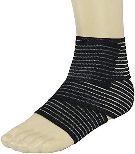 Ankle Brace Bandage, Elastic Breathable Compression Wrap Ankle Support Sleeves, Adjustable Ankle Support Brace Sleeve for Arthritis Reduce Swelling Basketball Sports Joint Pain Injury Recovery, 2 Pack