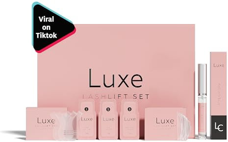 Lashlift Set – Komplettset für das Wimpernlifting – Einfache Anwendung und langanhaltendes Finish – Professionelle Ergebnisse bis zu 8 Wochen – Wimpern Curling Set für Zuhause – Luxe Cosmetics