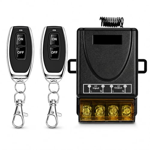 Frotlvm inalámbrico RF Control Remoto Interruptor Controlador 30A AC 110V/120V/240V Relé RF Interruptor Universal 433Mhz 220V Relé Interruptor remoto con transmisor de larga distancia